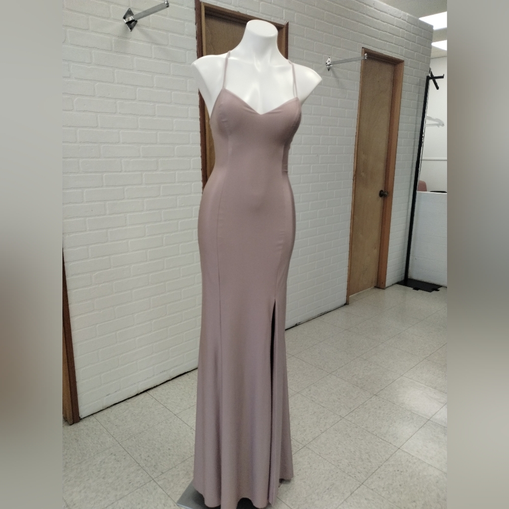 Elegant Mauve Evening Gown